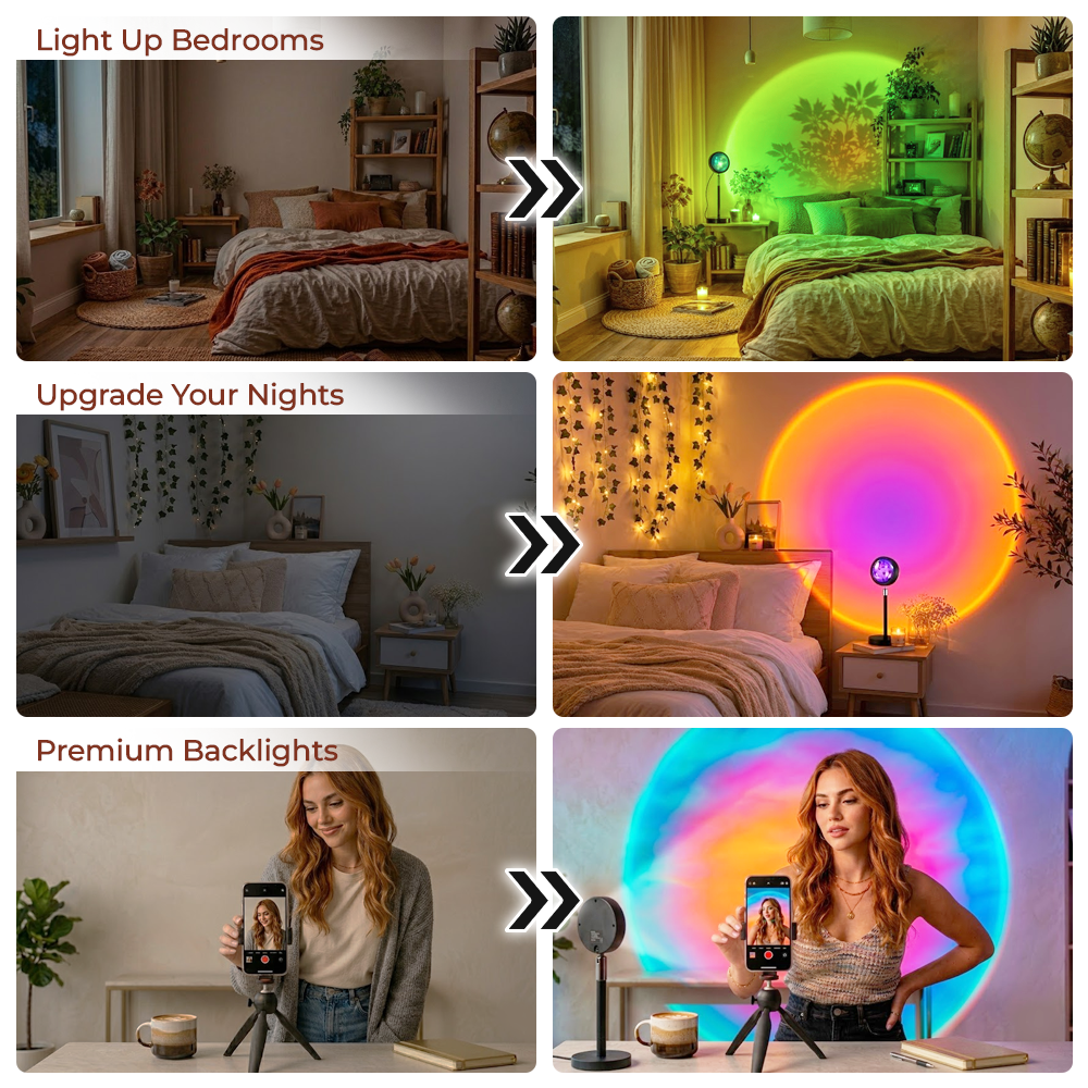 Haromora® 16-Color RGB Sunset Projector Lamp