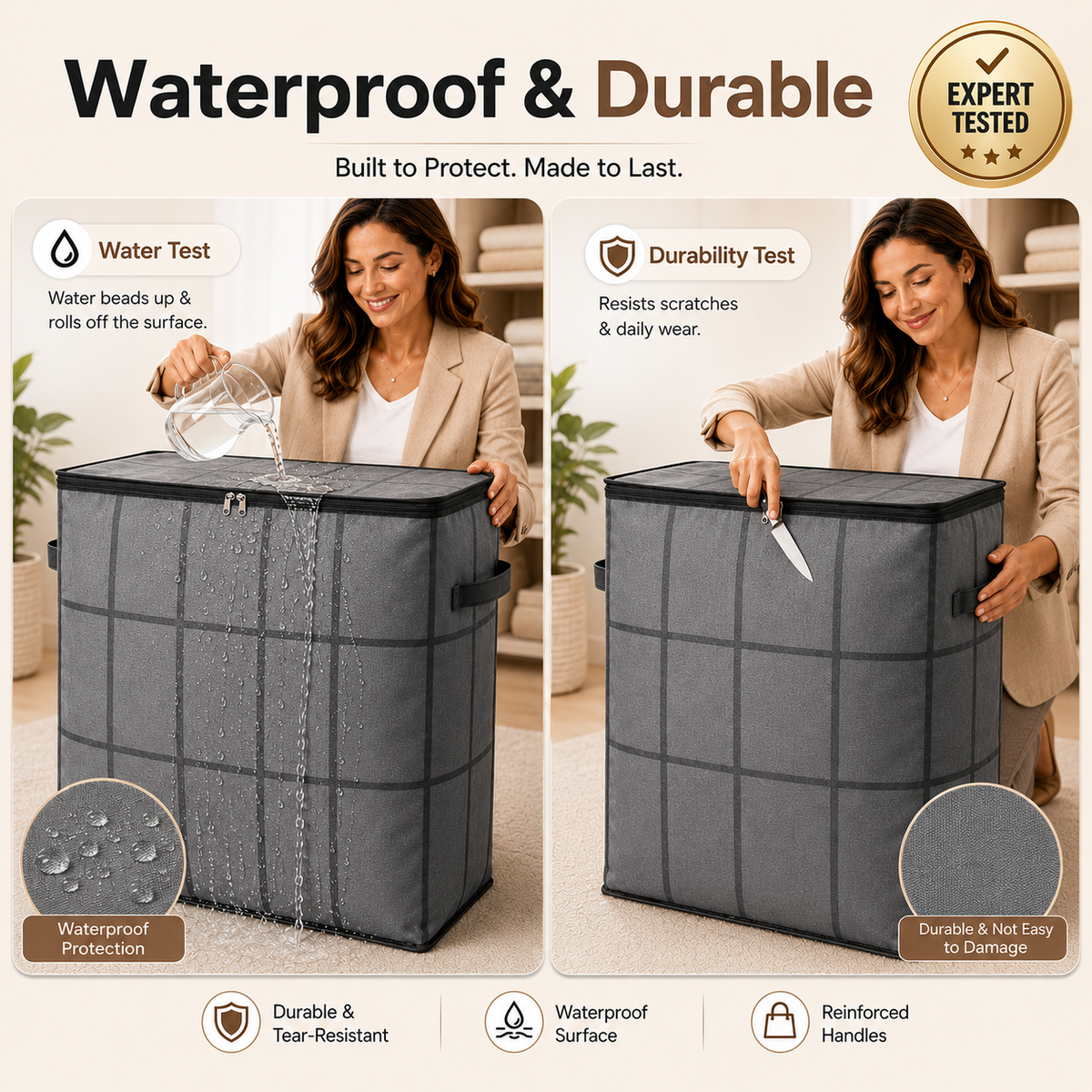 Haromora® XXL Foldable Easy Move Storage Bag with Handles