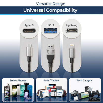 Haromora® Magnetic Self-Coiling Charging Cable
